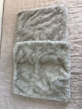 Restoration Hardware Faux Fur European Shams Set of 2